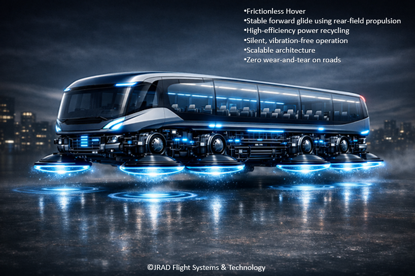 JRAD Magnetic Hover Glide Rides – Conceptual Renderings