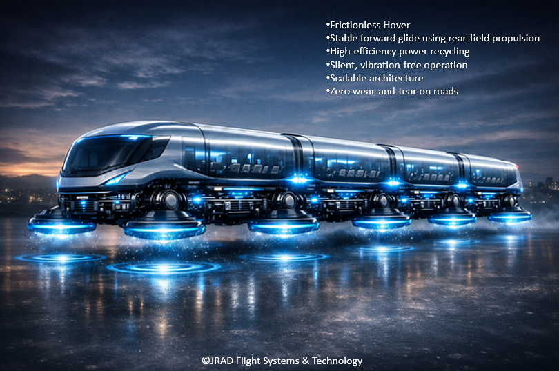 JRAD Magnetic Hover Glide Rides – Conceptual Renderings