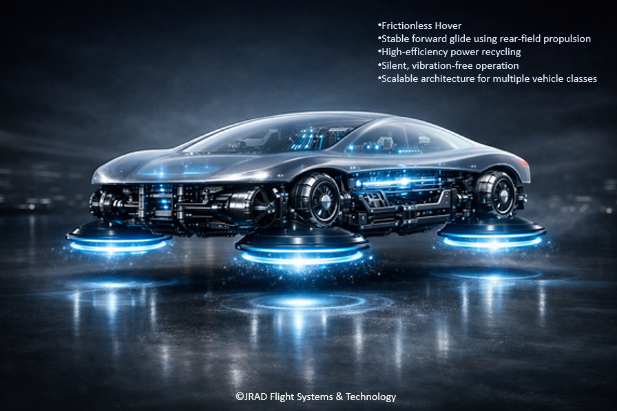 JRAD Magnetic Hover Glide Rides – Conceptual Renderings