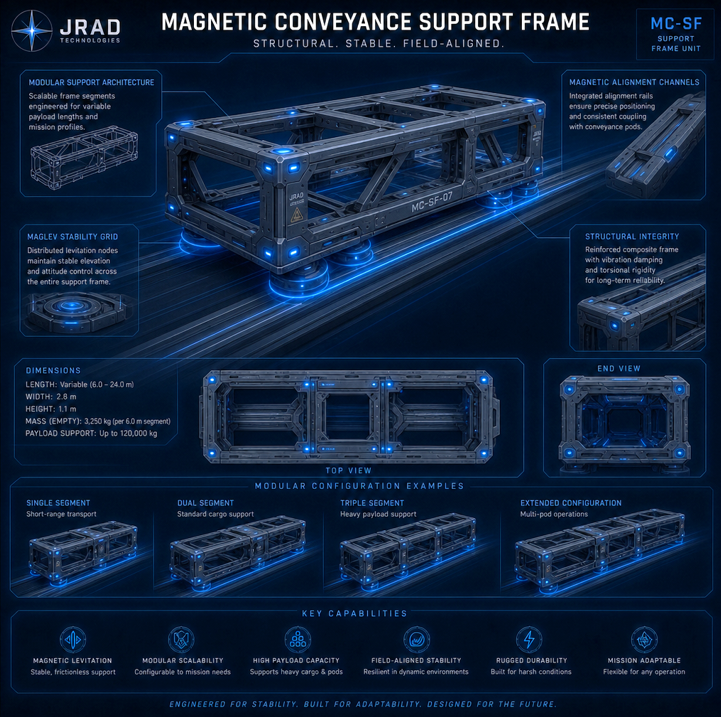 JRAD Magnetic Conveyance Support Frame